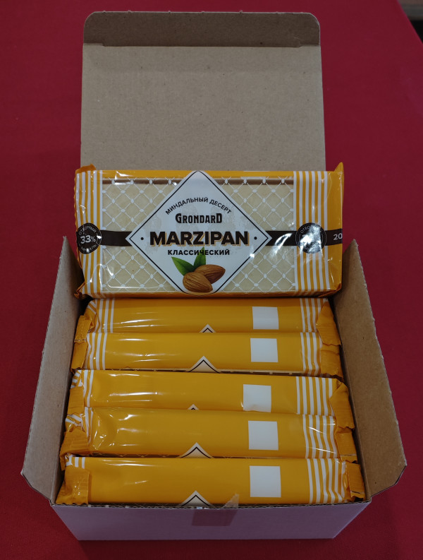 №1 TM Grondard      (11133) Марципан 33%, (блок 6 шт по 200г)             в Видном