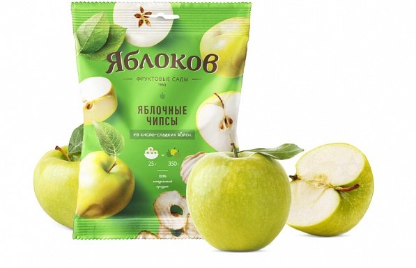  Яблочные чипсы из кисло-сладких яблок 25г в Видном